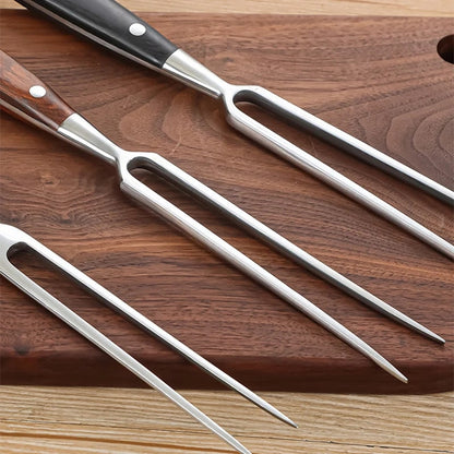 Stainless Steel BBQ Meat Fork, 30cm Portable Barbecue Cooking Tool