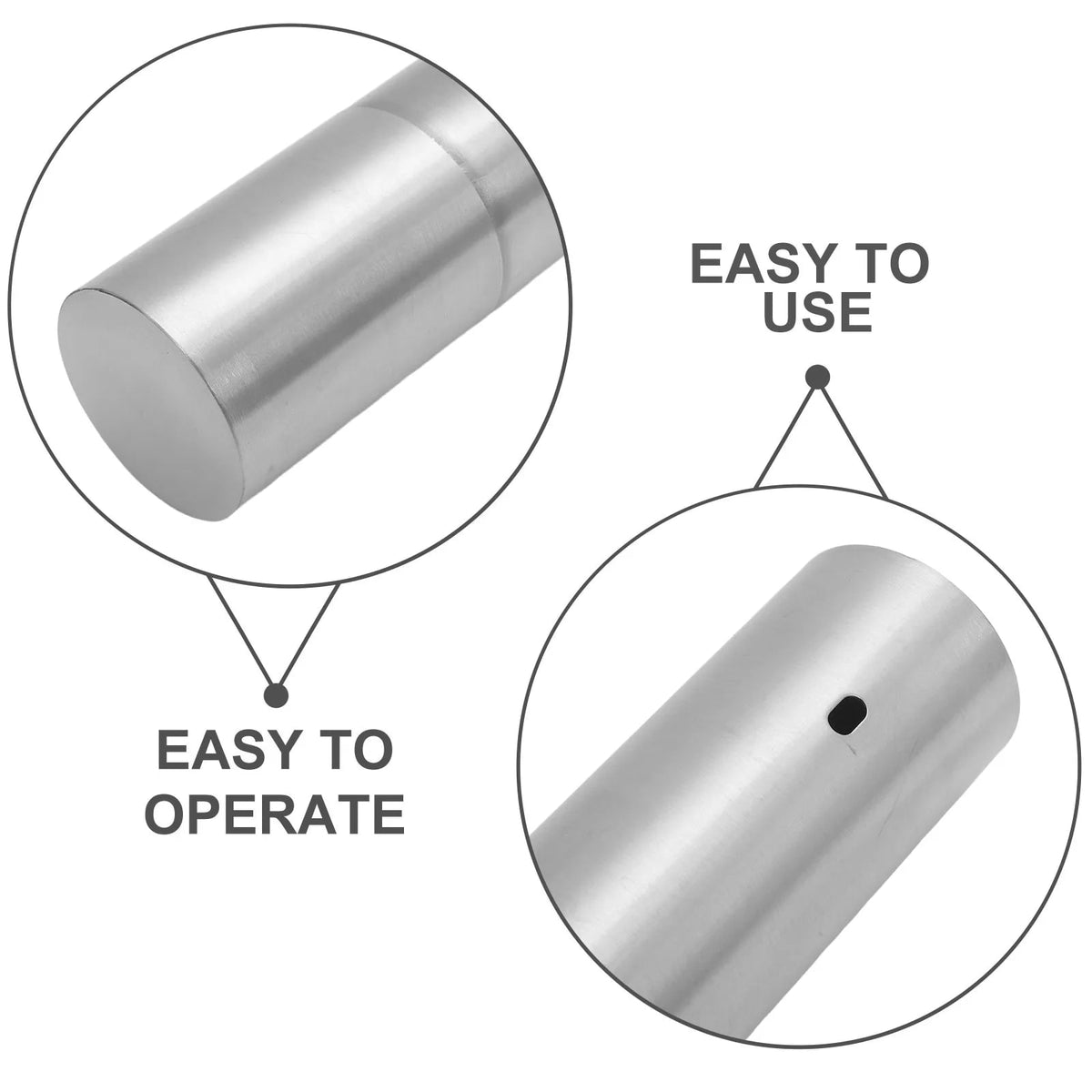 Stainless Steel BBQ Skewer Storage Tubes, 2-Piece Silver Pair, 40.5cm