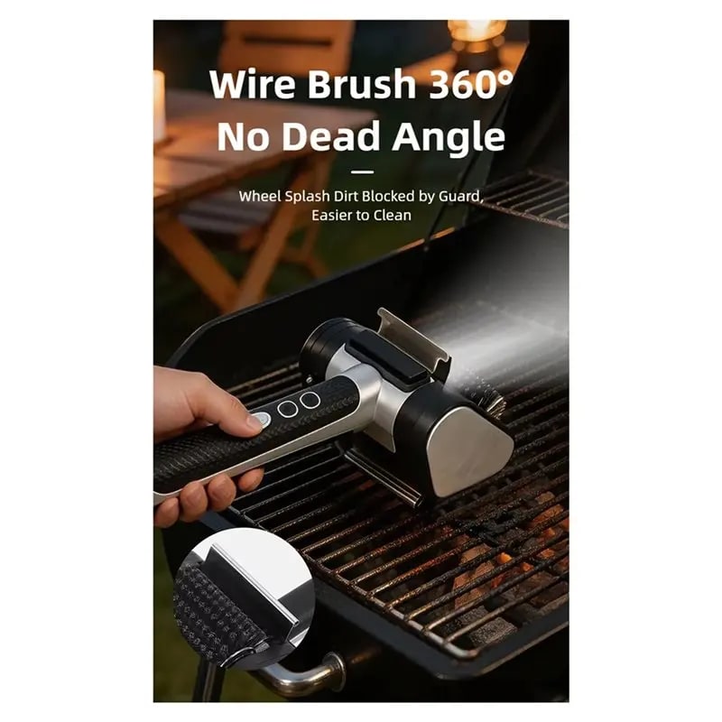 Replacement Grill Brush Head for Electric Cordless Rechargeable BBQ Cleaner