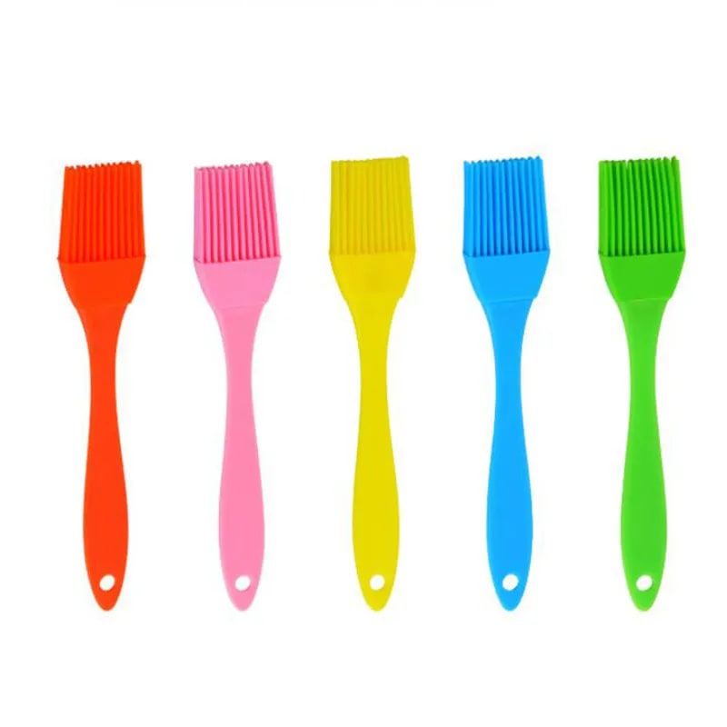 Silicone BBQ Basting Brush, 16 x 3 cm, Plastic Handle, Colour Options