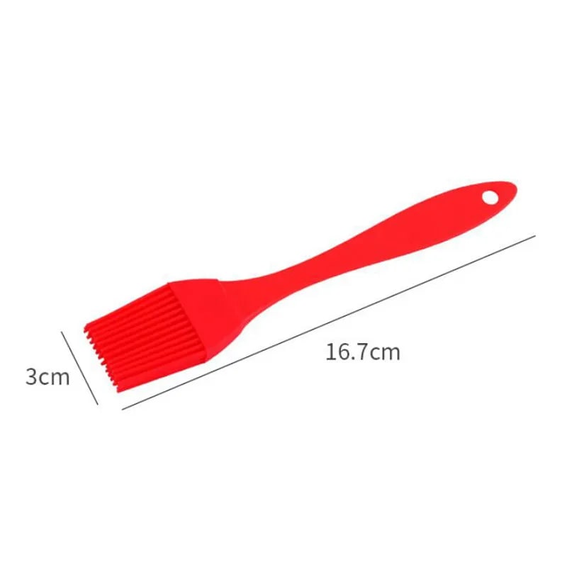 Silicone BBQ Basting Brush, 16 x 3 cm, Plastic Handle, Colour Options