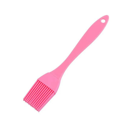 Silicone BBQ Basting Brush, 16 x 3 cm, Plastic Handle, Colour Options - Pink