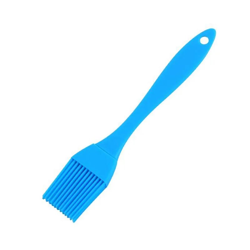 Silicone BBQ Basting Brush, 16 x 3 cm, Plastic Handle, Colour Options - Blue