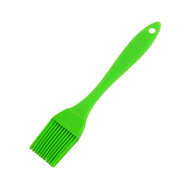 Silicone BBQ Basting Brush, 16 x 3 cm, Plastic Handle, Colour Options - green