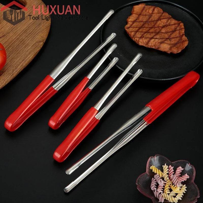 304 Stainless Steel BBQ Grill Tongs with Serrated Food Grip, 19-29cm Options