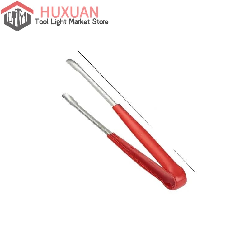 304 Stainless Steel BBQ Grill Tongs with Serrated Food Grip, 19-29cm Options