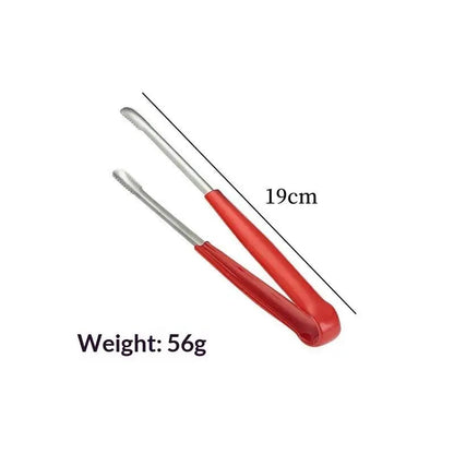 304 Stainless Steel BBQ Grill Tongs with Serrated Food Grip, 19-29cm Options - S BS