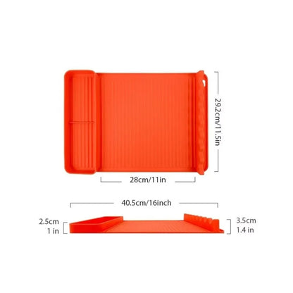 Silicone BBQ Tool Mat, Heat-Resistant Grill Side Mat, 40.5 x 29.2 cm