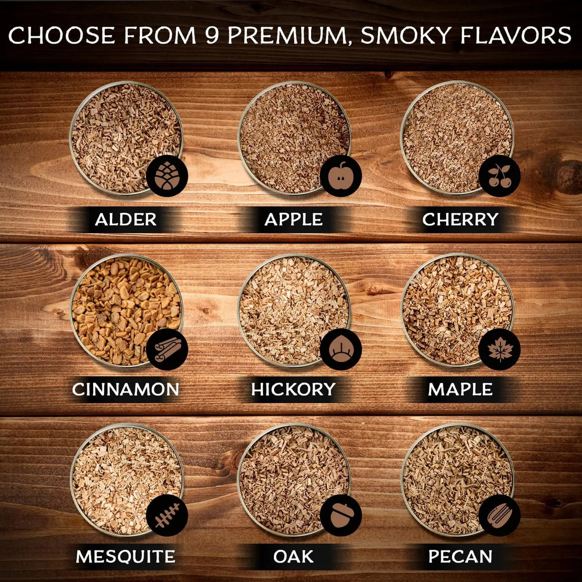 BBQ Smoking Wood Chips, Apple, Cherry, Oak, Hickory and More, 125g to 500g