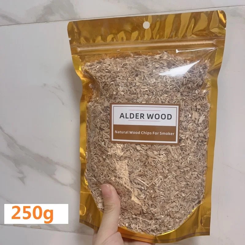 BBQ Smoking Wood Chips, Apple, Cherry, Oak, Hickory and More, 125g to 500g - Alder Chips 250g