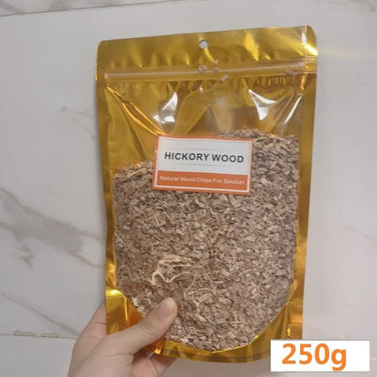 BBQ Smoking Wood Chips, Apple, Cherry, Oak, Hickory and More, 125g to 500g - hickory chips 250g
