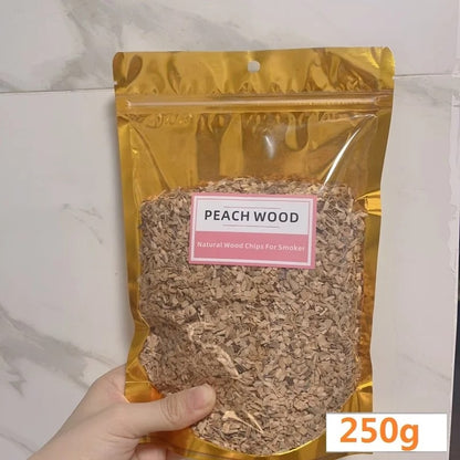 BBQ Smoking Wood Chips, Apple, Cherry, Oak, Hickory and More, 125g to 500g - Peach 250g
