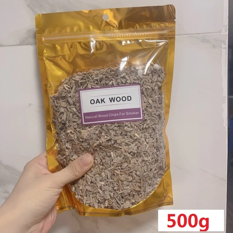 BBQ Smoking Wood Chips, Apple, Cherry, Oak, Hickory and More, 125g to 500g - Oak 500g