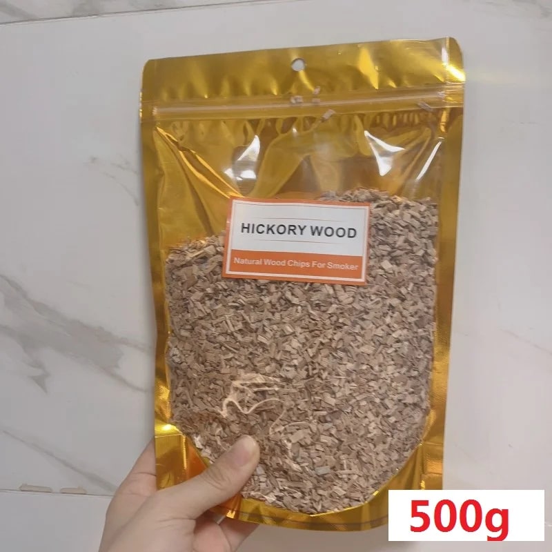BBQ Smoking Wood Chips, Apple, Cherry, Oak, Hickory and More, 125g to 500g - Hickory 500g