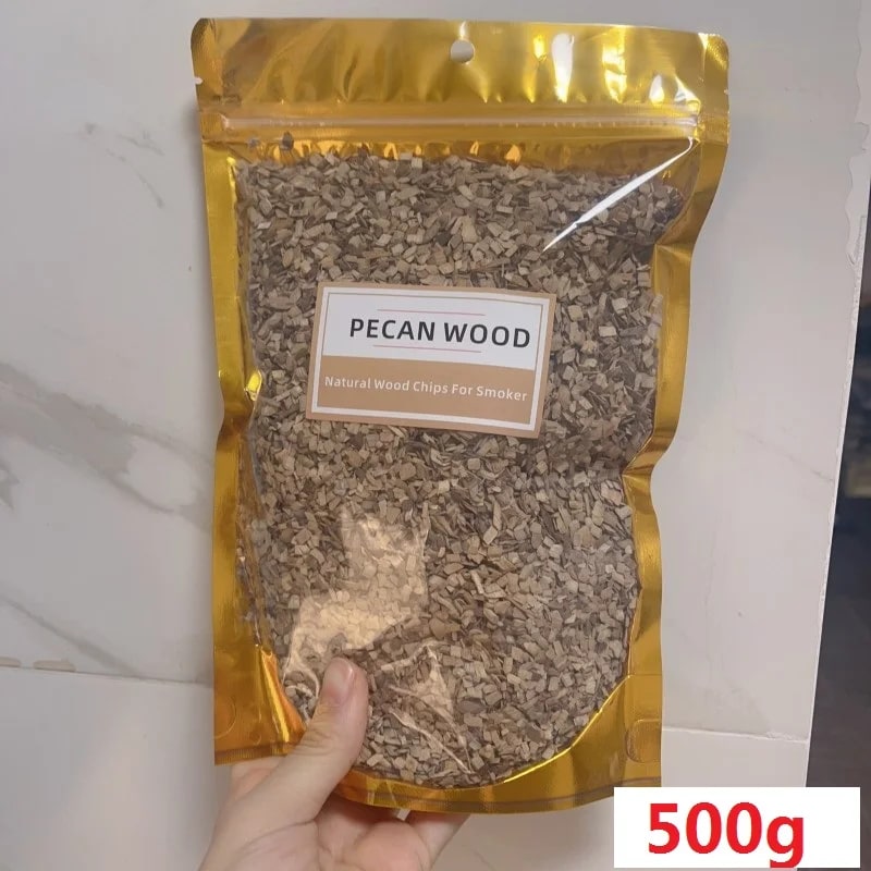 BBQ Smoking Wood Chips, Apple, Cherry, Oak, Hickory and More, 125g to 500g - Pecan 500g