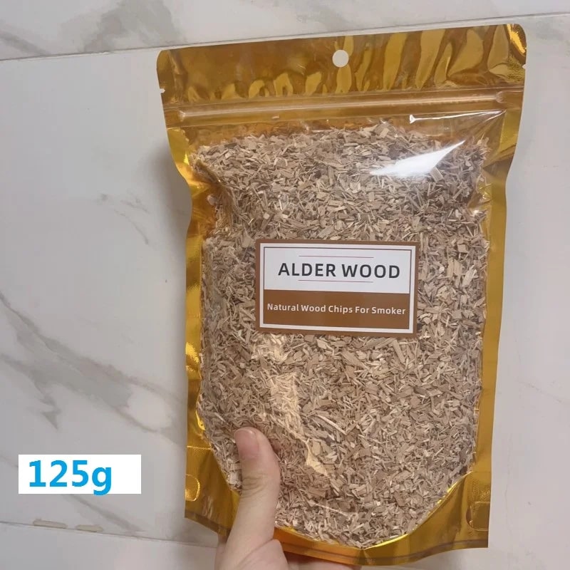 BBQ Smoking Wood Chips, Apple, Cherry, Oak, Hickory and More, 125g to 500g - Alder Chips 125g