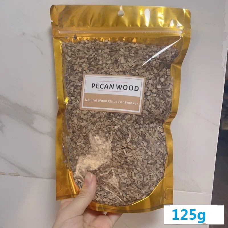 BBQ Smoking Wood Chips, Apple, Cherry, Oak, Hickory and More, 125g to 500g - Pecan 125g