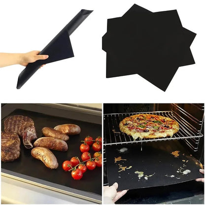 Reusable PTFE BBQ Grill Mat 33 x 40cm, 0.08mm Non-Stick Liner