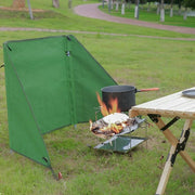 Camping BBQ Windbreak Cloth, 0.6mm Green Outdoor Cooking Screen