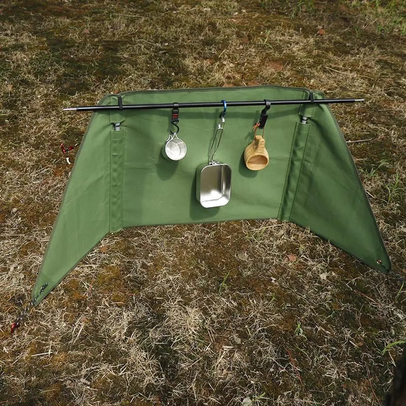 Camping BBQ Windbreak Cloth, 0.6mm Green Outdoor Cooking Screen