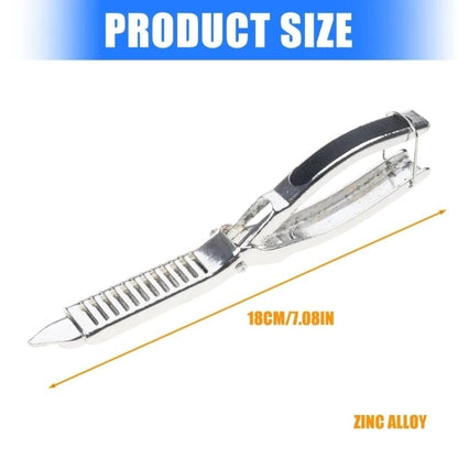 Zinc Alloy Rib Membrane Remover Tongs, Silver, 18cm
