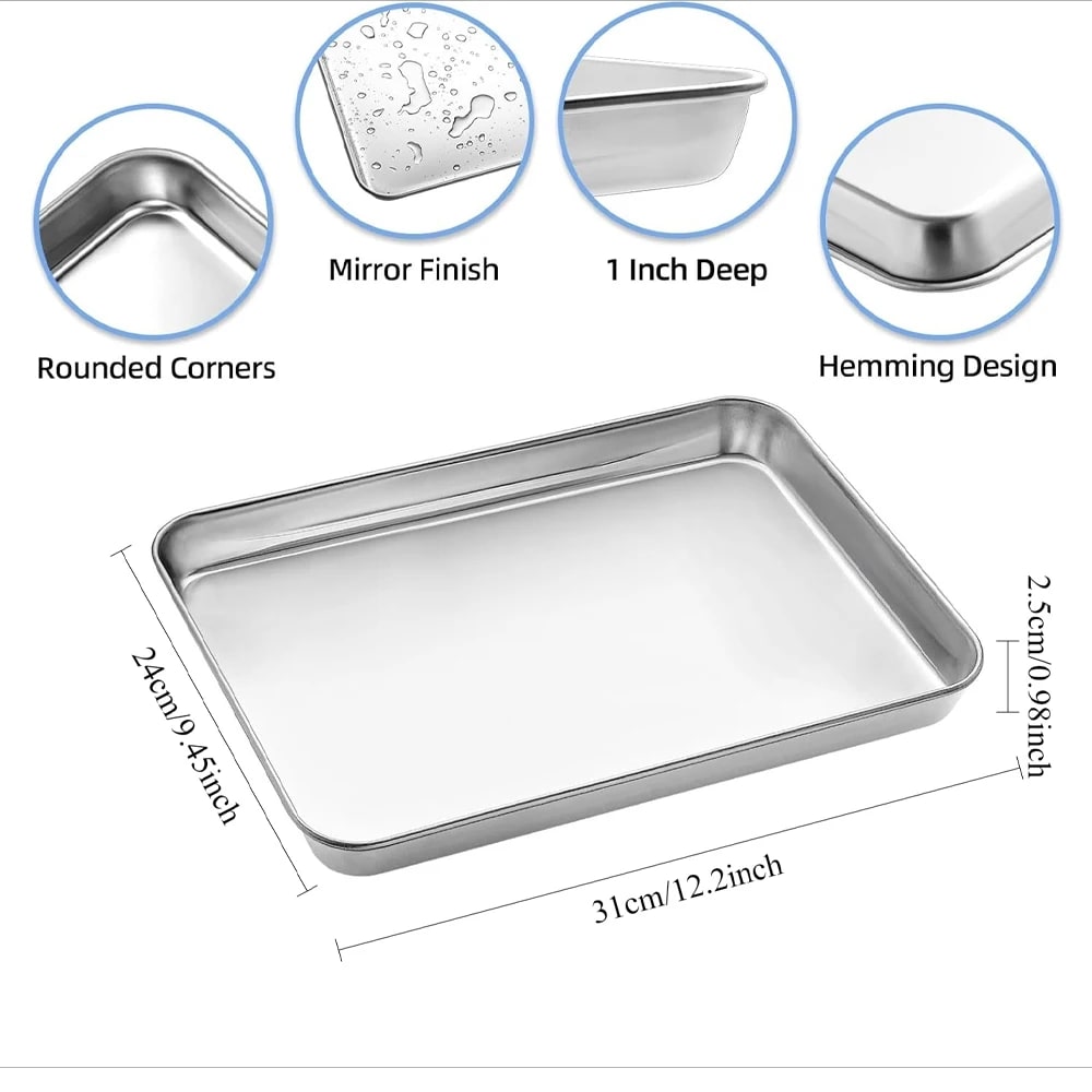 304 Stainless Steel Baking and Cooling Rack for BBQs and Ovens, Small or Large