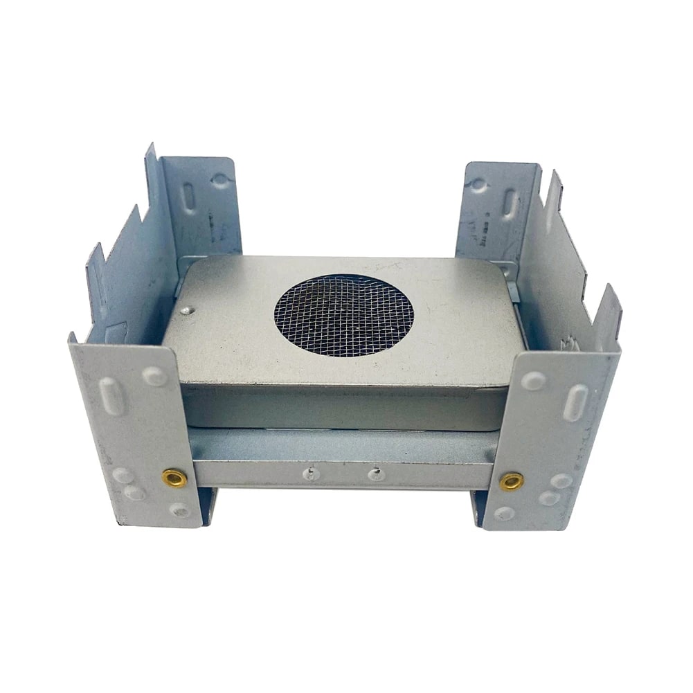 Mini Portable Camping Stove Burner, 304 Stainless Steel Mesh, Outdoor BBQ, Tea and Water, 80 x 50 x 15mm