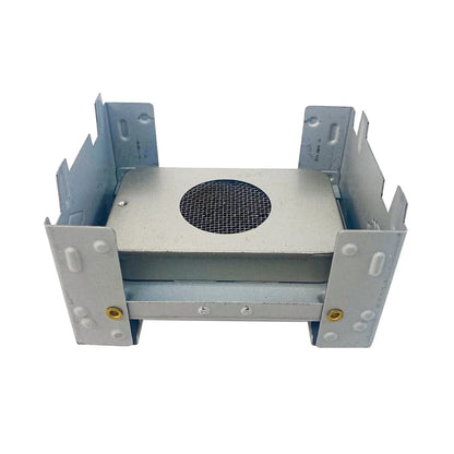 Mini Portable Camping Stove Burner, 304 Stainless Steel Mesh, Outdoor BBQ, Tea and Water, 80 x 50 x 15mm