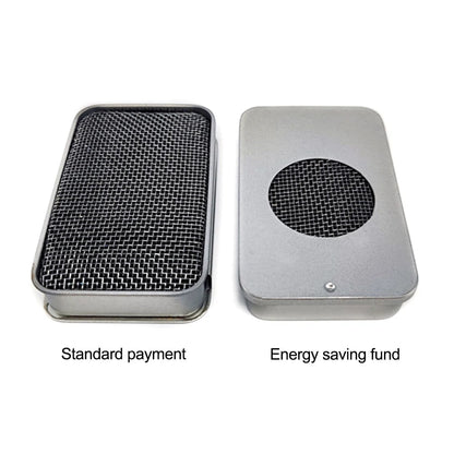 Mini Portable Camping Stove Burner, 304 Stainless Steel Mesh, Outdoor BBQ, Tea and Water, 80 x 50 x 15mm