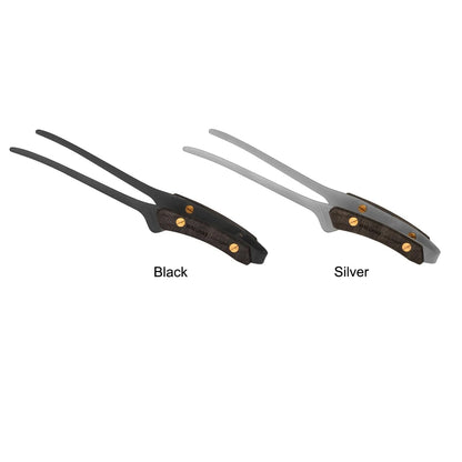 Metal BBQ Tongs for Meat, Picnic and Camping, 24cm, Black or Silver