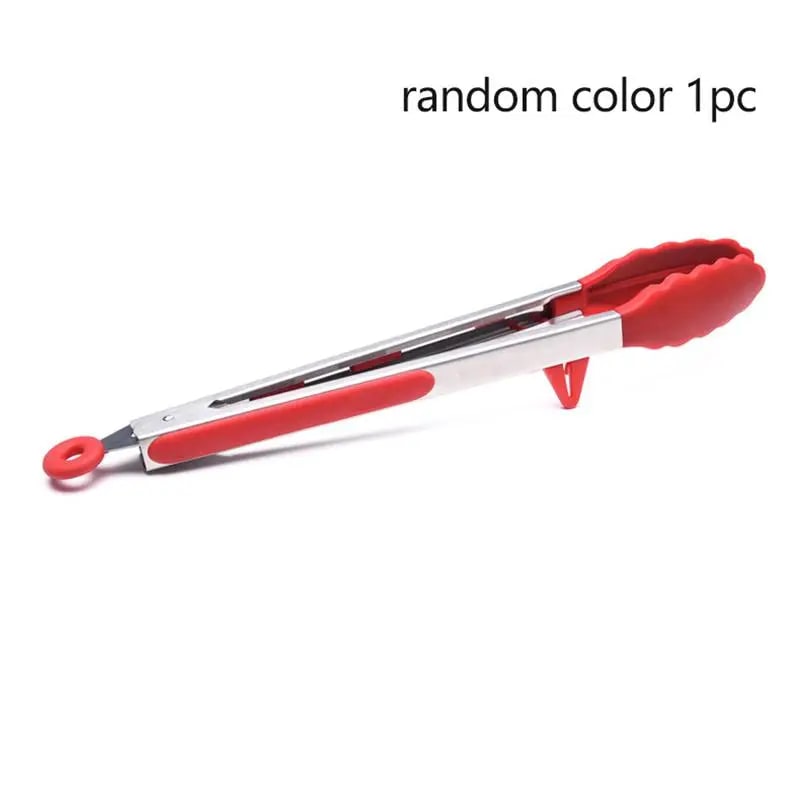 High-Temperature Resistant Silicone BBQ Tongs for Grilling and Cooking - A2