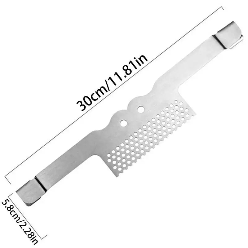 Stainless Steel BBQ Spatula Holder 30 x 5.8cm Outdoor Grill Tool Rack