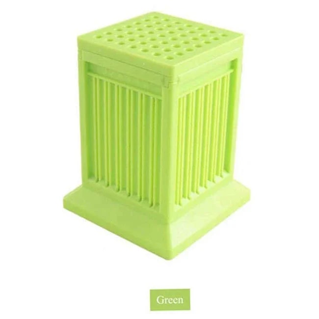 49-Hole BBQ Skewer Maker for Meat Kebabs, PP Plastic, Blue or Green - GN no knife