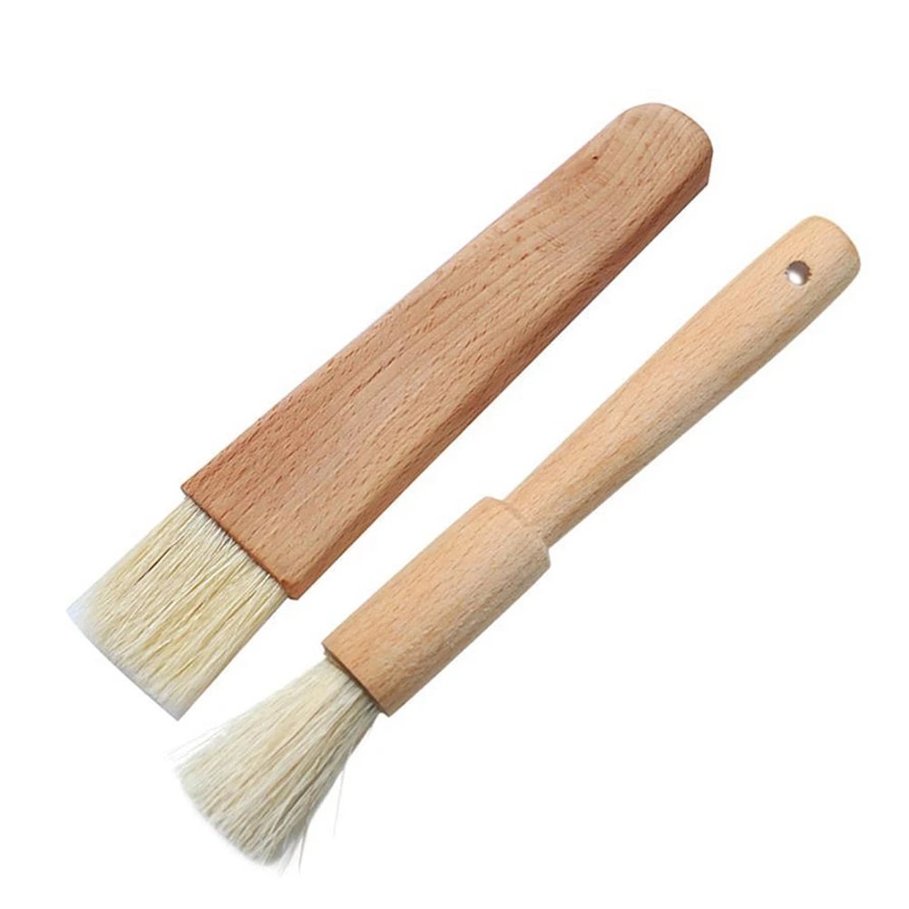 2-Piece Beech BBQ Basting Brushes, 19cm, Oil, Sauce and Baking