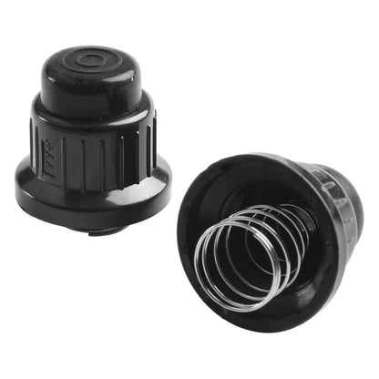 2-Piece AA Push-Button Ignitor Caps for BBQ Gas Grills, Black Plastic, 3.12cm