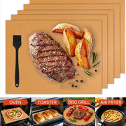 Non-Stick Fibreglass BBQ Grill Mats, 33 x 40 cm to 40 x 60 cm Sets