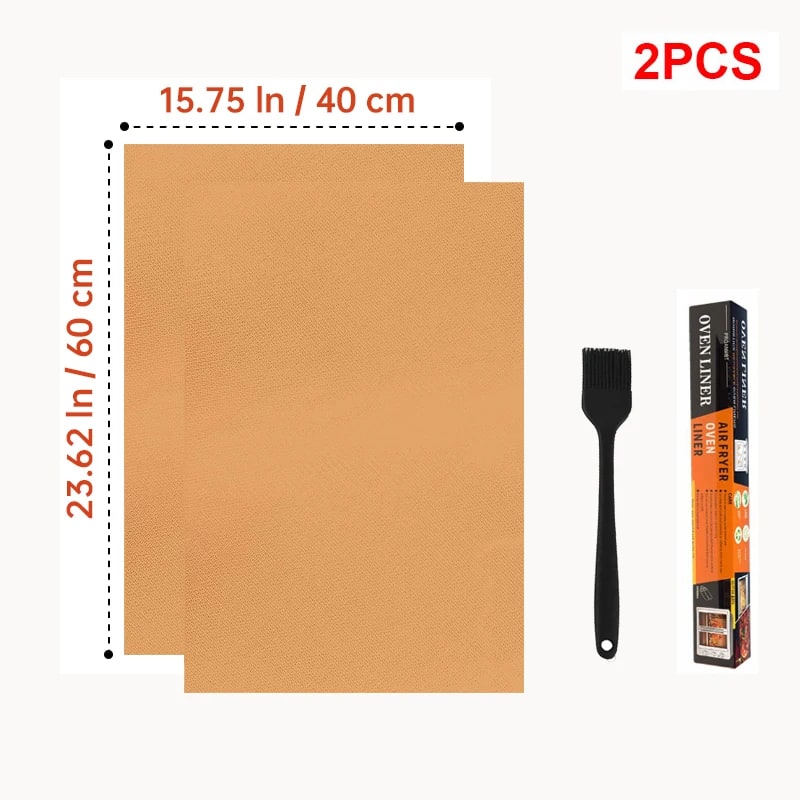 Non-Stick Fibreglass BBQ Grill Mats, 33 x 40 cm to 40 x 60 cm Sets - 40x60 2pc