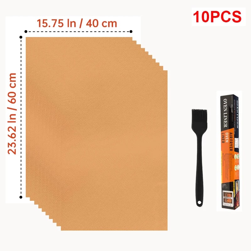 Non-Stick Fibreglass BBQ Grill Mats, 33 x 40 cm to 40 x 60 cm Sets - 40x60 10pc