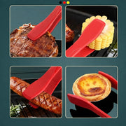 Silicone BBQ Food Tongs 28cm Heat-Resistant Cooking and Serving Tongs