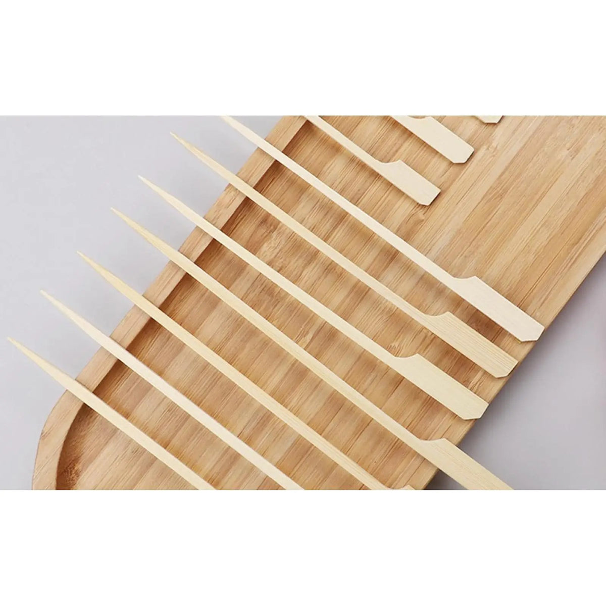 Kesoto Bamboo Wood Skewers, 100 Pack, Paddle Handles, 9cm, 15cm or 18cm