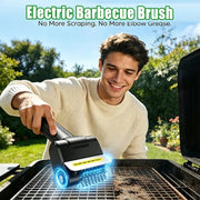 Cordless Electric BBQ Grill Brush, Stainless Steel Roller, Rechargeable 2000mAh