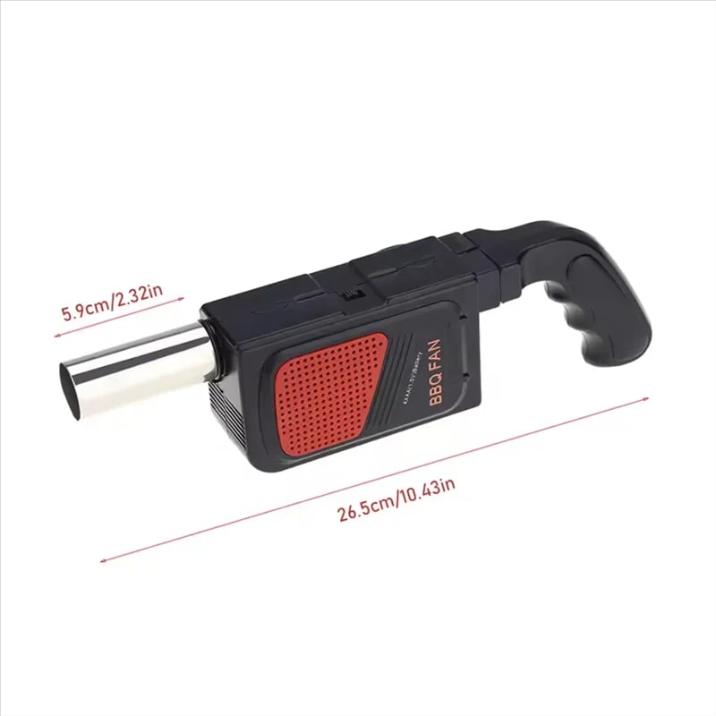 Handheld Electric BBQ Fan Air Blower, 4 × AA Battery Powered