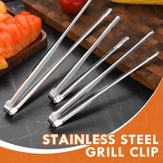 304 Stainless Steel BBQ Grill Tongs, Serrated Ends, S, M or L