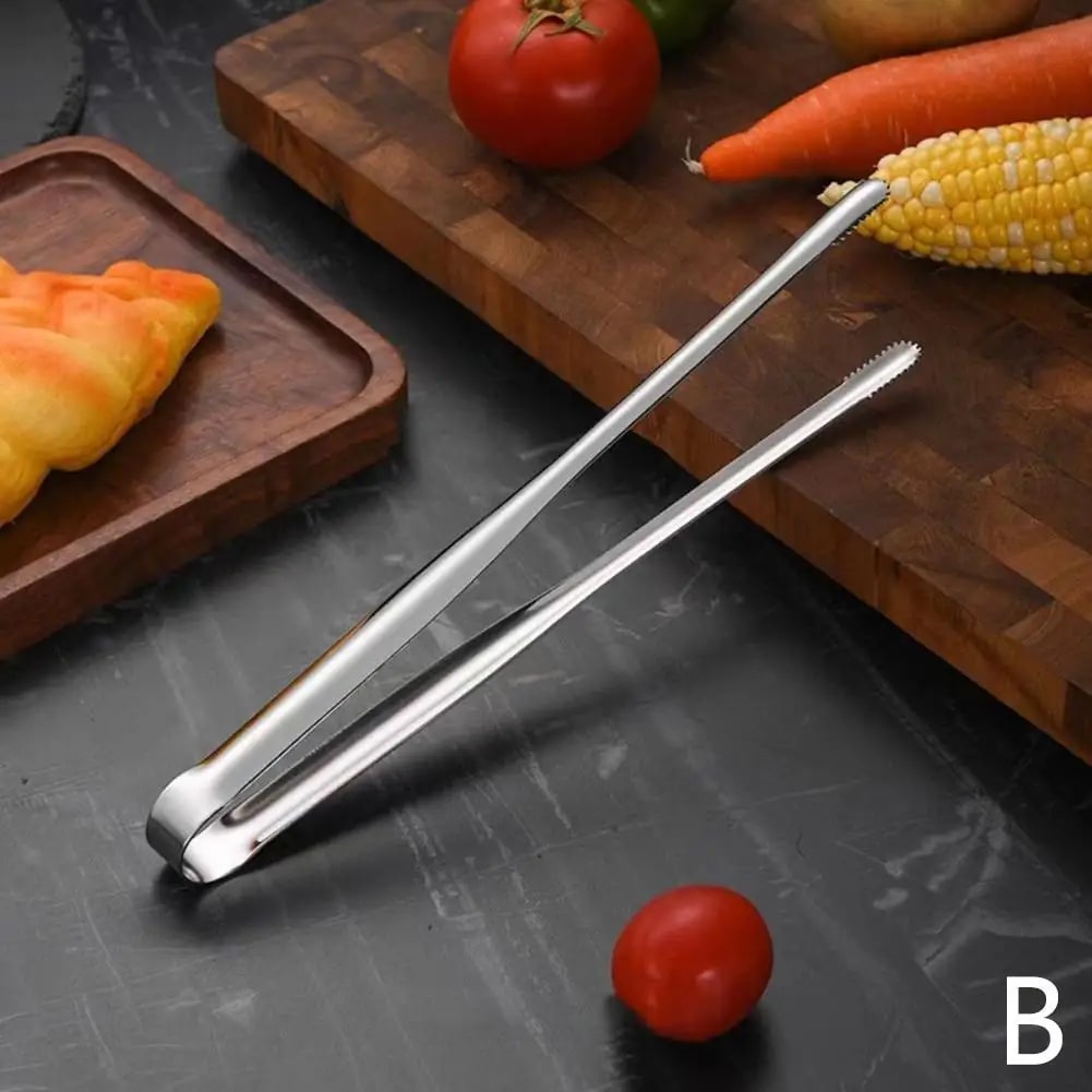 304 Stainless Steel BBQ Grill Tongs, Serrated Ends, S, M or L - M