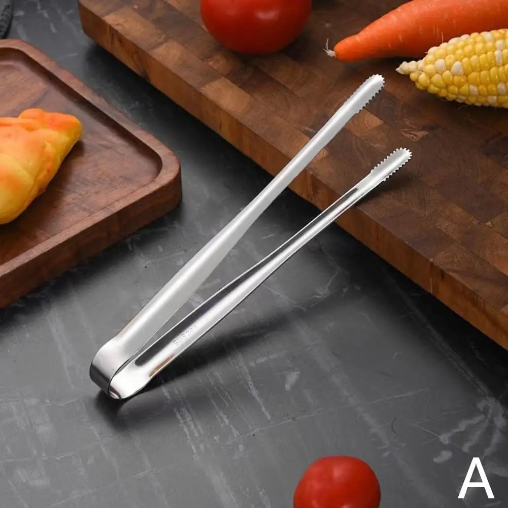 304 Stainless Steel BBQ Grill Tongs, Serrated Ends, S, M or L - S