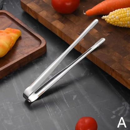 304 Stainless Steel BBQ Grill Tongs, Serrated Ends, S, M or L - S