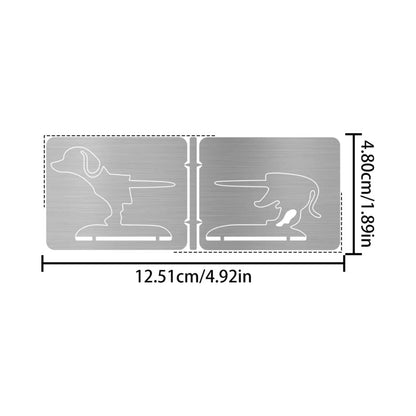 Stainless Steel Dachshund Sausage Holder for Outdoor BBQ Grilling