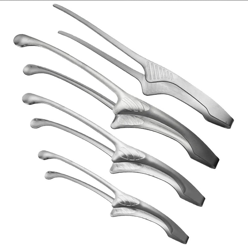 Stainless Steel BBQ Tongs for Grilling, S/M/L Sizes