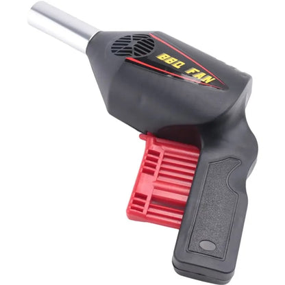 Portable BBQ Blower Fan for Charcoal Grills and Outdoor Fires, Plastic, 19 x 14 cm