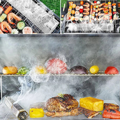 Pellet Smoker Tube in 304 Stainless Steel for Hot or Cold Smoking, 6 or 12 Inch Options